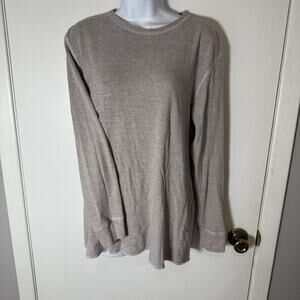 Buckle Reclaim Drop Needle Thermal Beige Men’s Shirt 100% Cotton size Large